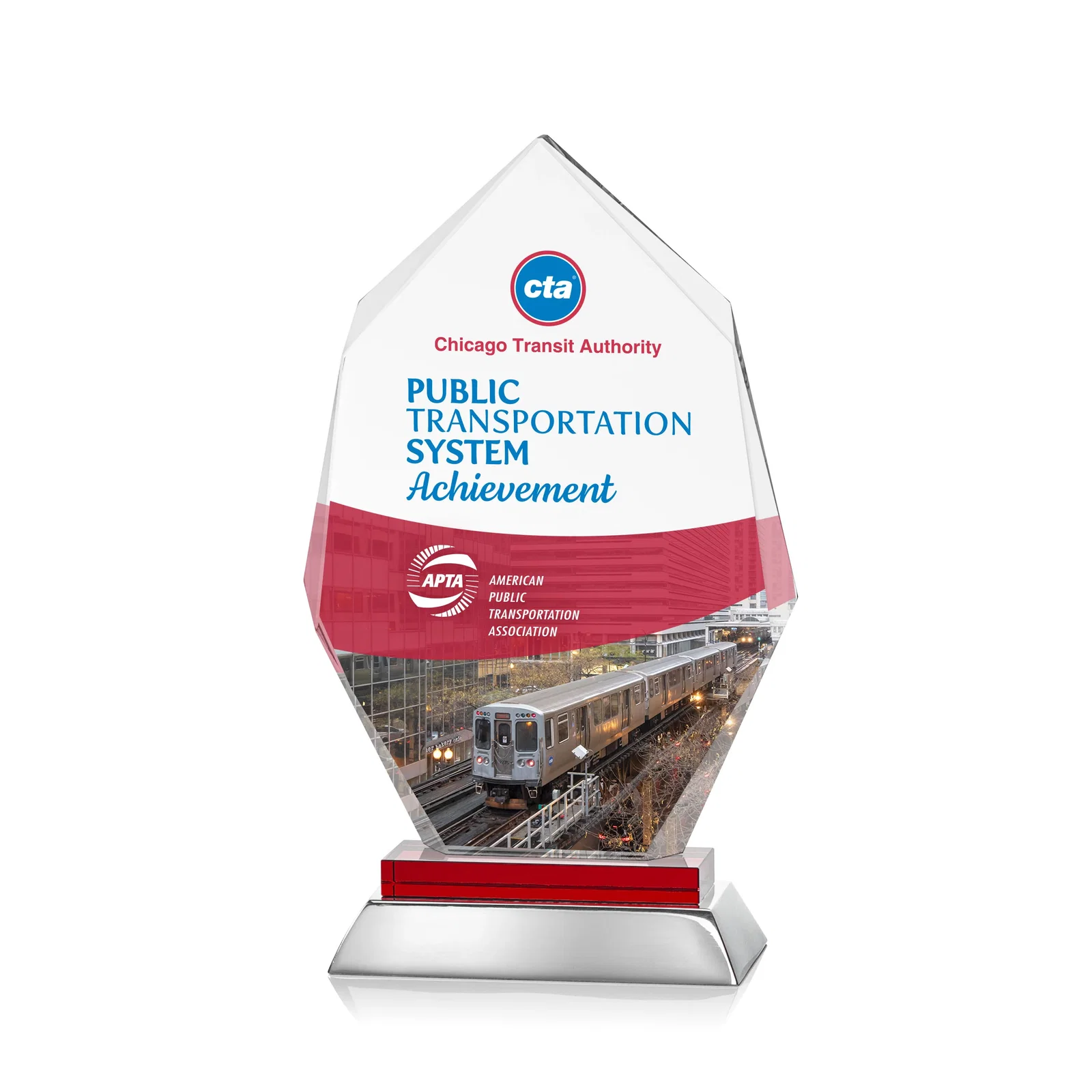 Promotional Starfire Crystal Award on a Sapphire and Aluminum Base, metal awards for graduation ceremonies