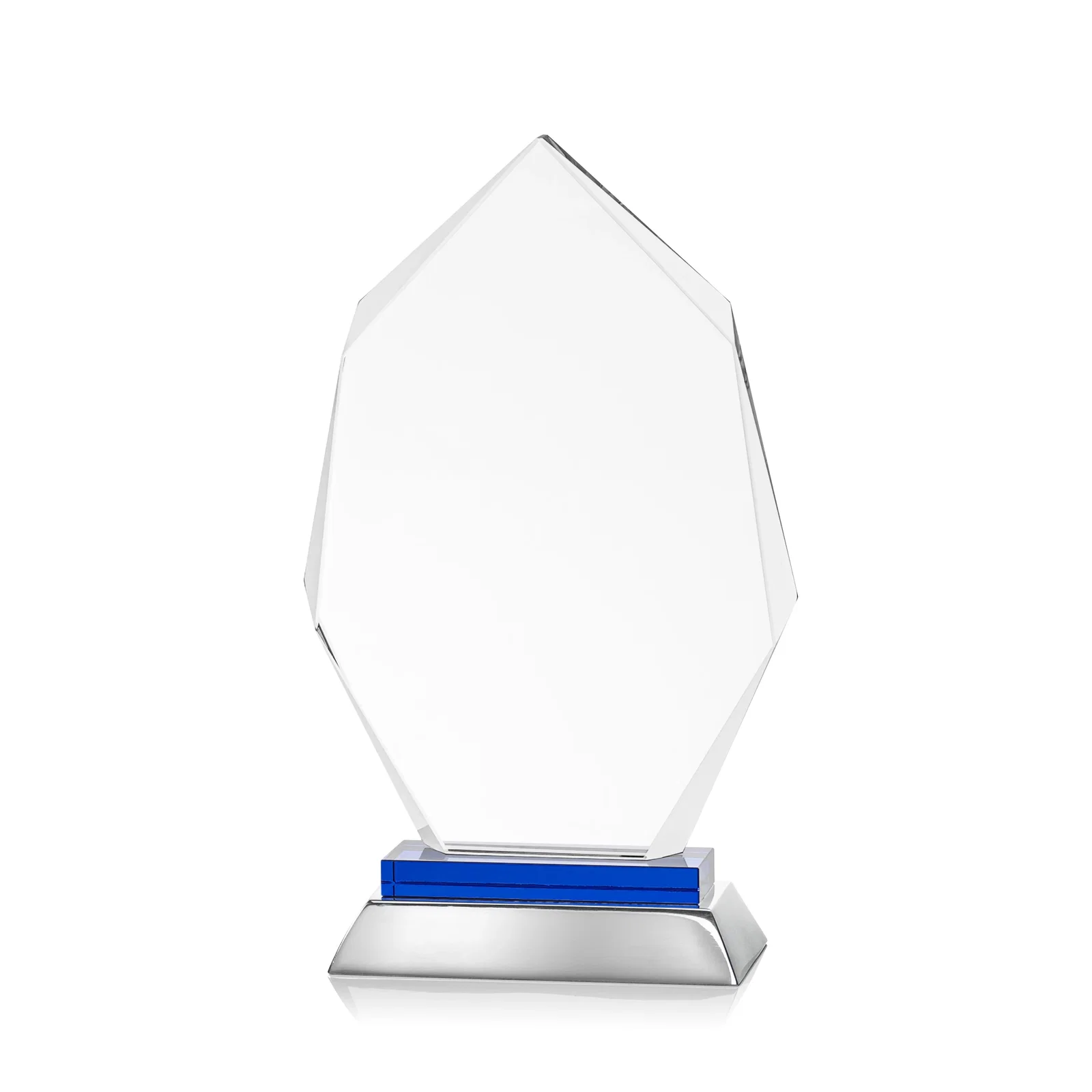 Branded Starfire Crystal Award on a Sapphire and Aluminum Base, metal awards for employee recognition