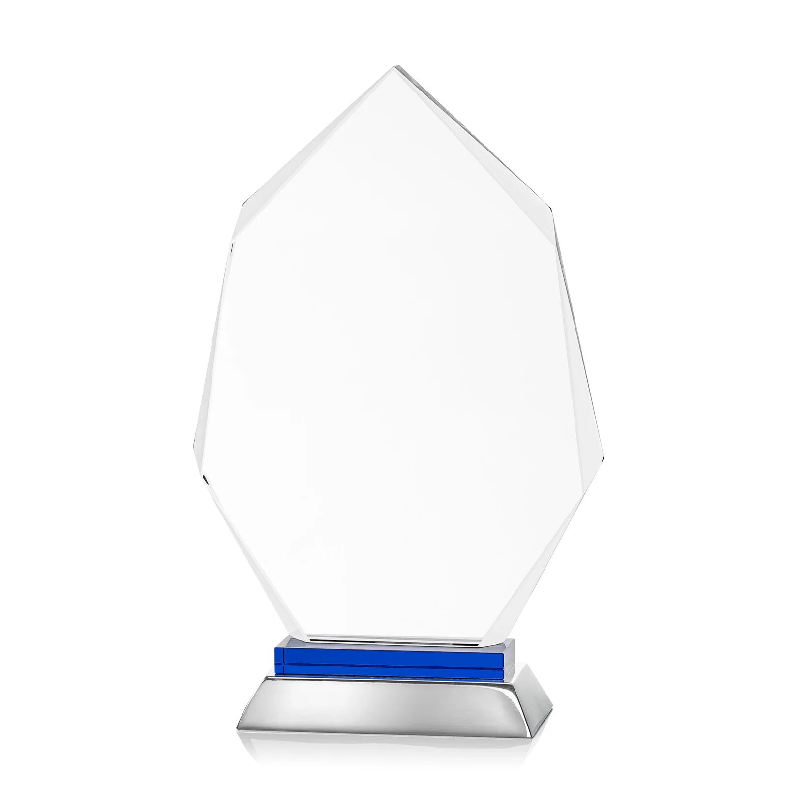 Branded Starfire Crystal Award on a Sapphire and Aluminum Base, metal awards for corporate award ceremonies