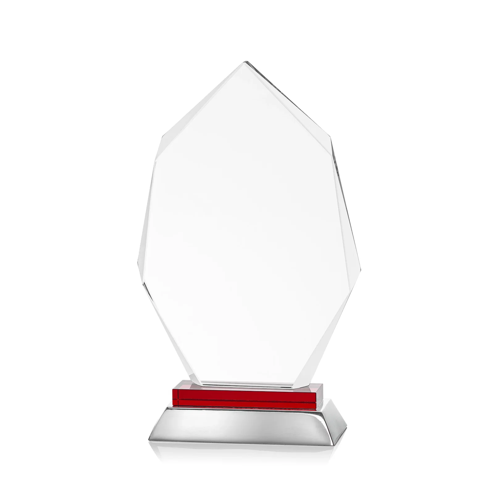 Branded Starfire Crystal Award on a Sapphire and Aluminum Base, metal awards for retirement presentations