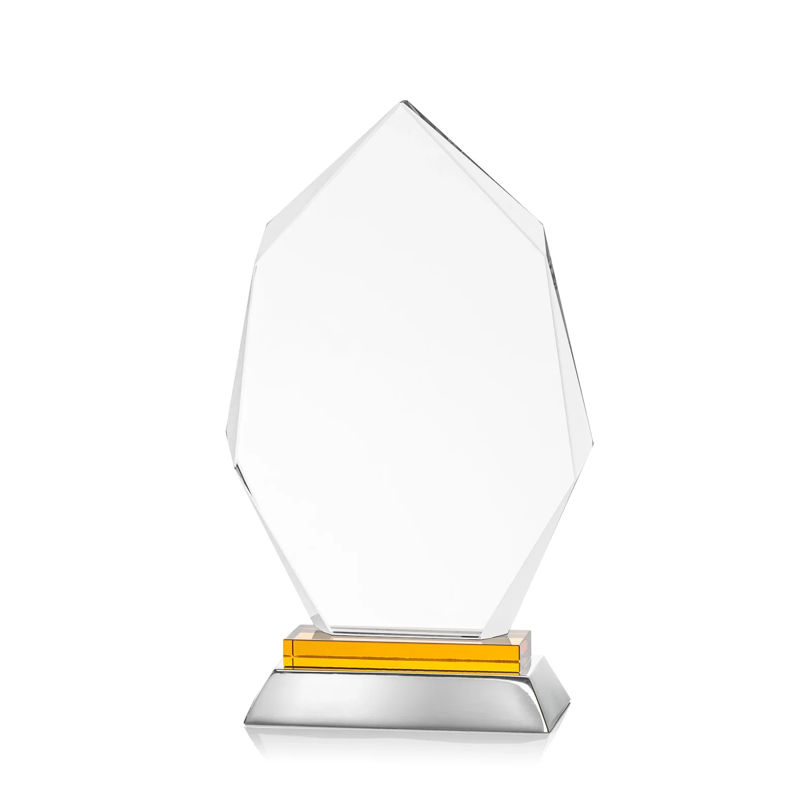 Branded Starfire Crystal Award on a Sapphire and Aluminum Base, metal awards for volunteer appreciation