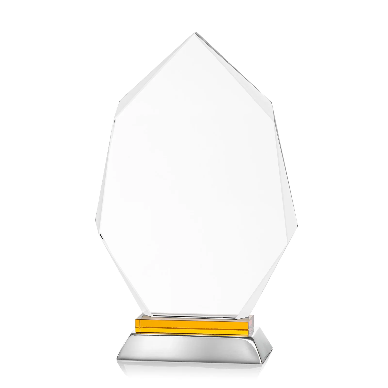 Branded Starfire Crystal Award on a Sapphire and Aluminum Base, metal awards for dealer and partner awards