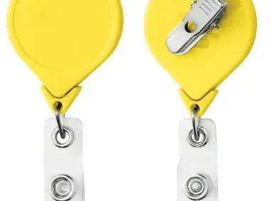 Neon Anti-Twist Secure ID Badge Reel with 360º Swivel Alligator Clip Back — view 2