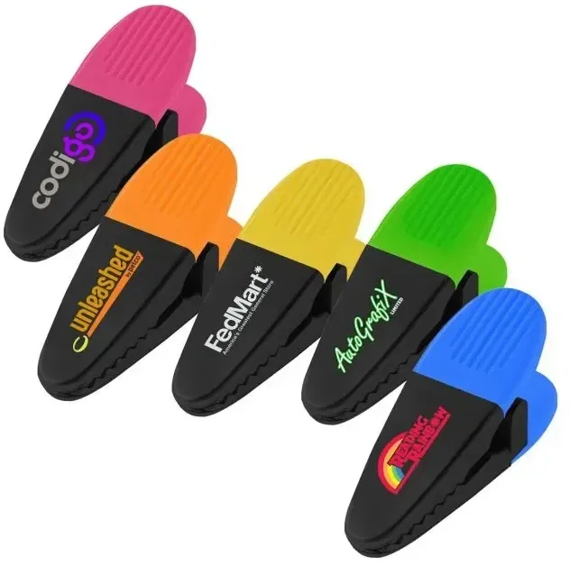 Neon Power Clip, 3.44" x 1.25" x 1.75" Plastic, 1-Color Imprint