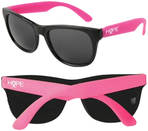 Personalized Neon Sunglasses - Black Frame