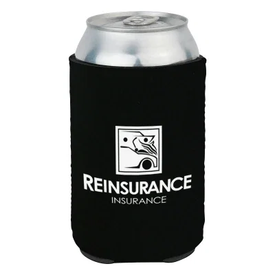 Neoprene can cooler sleeve standing upright at four inches tall