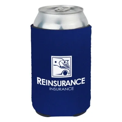 Lime green colorway of the drink insulator, side seam visible