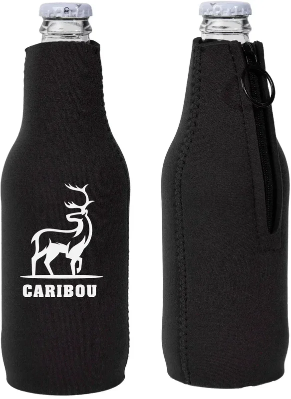 Custom Neoprene Zipper Beer Bottle Cooler — view 10