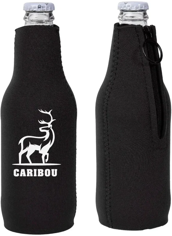 Custom Neoprene Zipper Beer Bottle Cooler — view 11