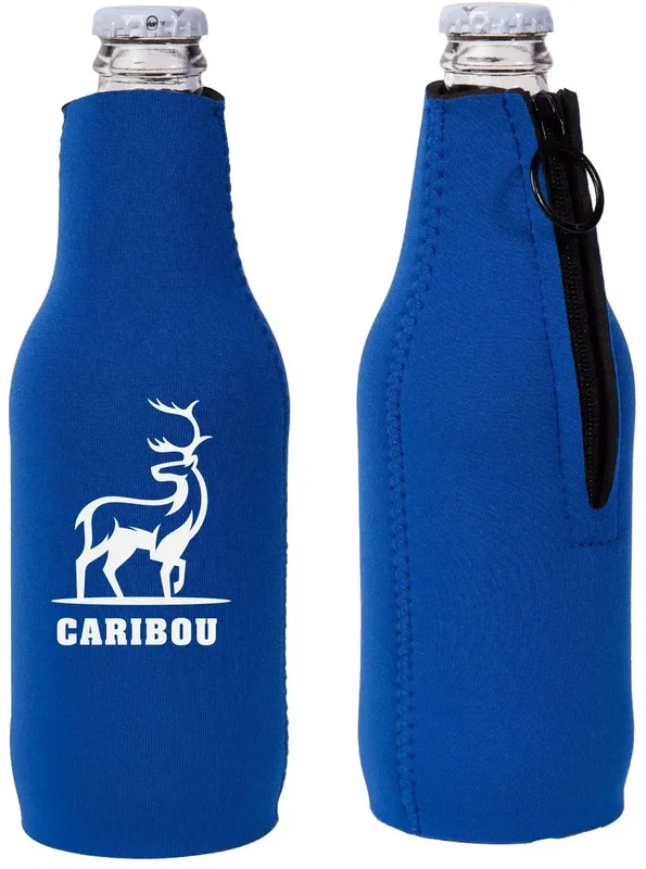 Custom Neoprene Zipper Beer Bottle Cooler — view 14