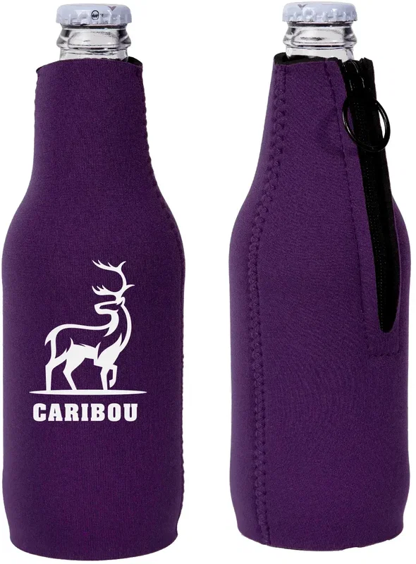 Custom Neoprene Zipper Beer Bottle Cooler — view 15