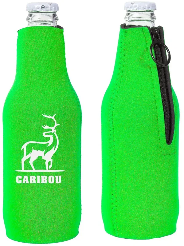 Custom Neoprene Zipper Beer Bottle Cooler — view 17