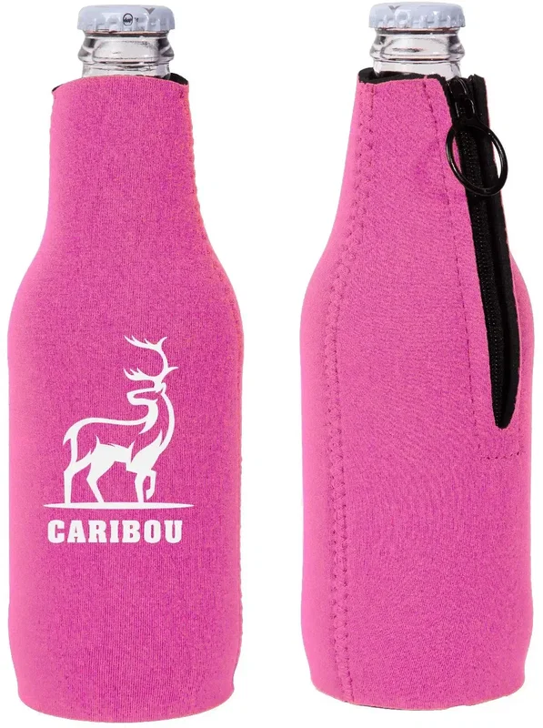 Custom Neoprene Zipper Beer Bottle Cooler — view 4