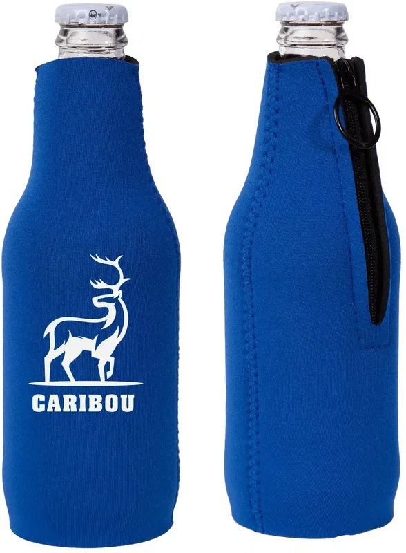 Custom Neoprene Zipper Beer Bottle Cooler — view 5