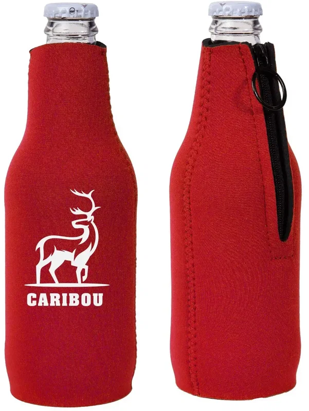 Custom Neoprene Zipper Beer Bottle Cooler — view 6