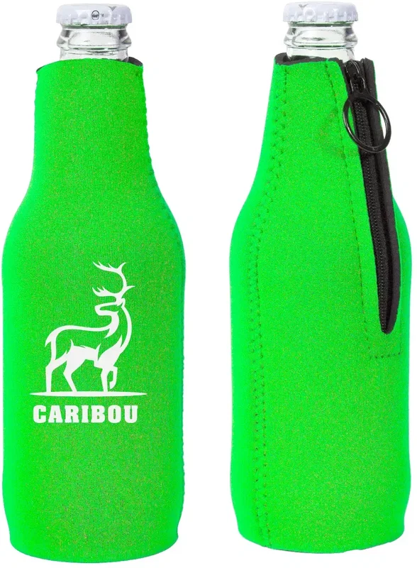 Custom Neoprene Zipper Beer Bottle Cooler — view 9