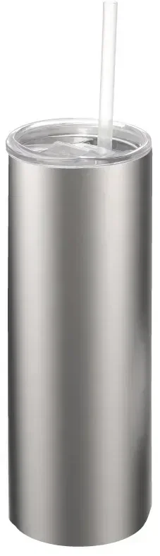Logo-Branded Skinny Stainless Steel Tumbler — view 3