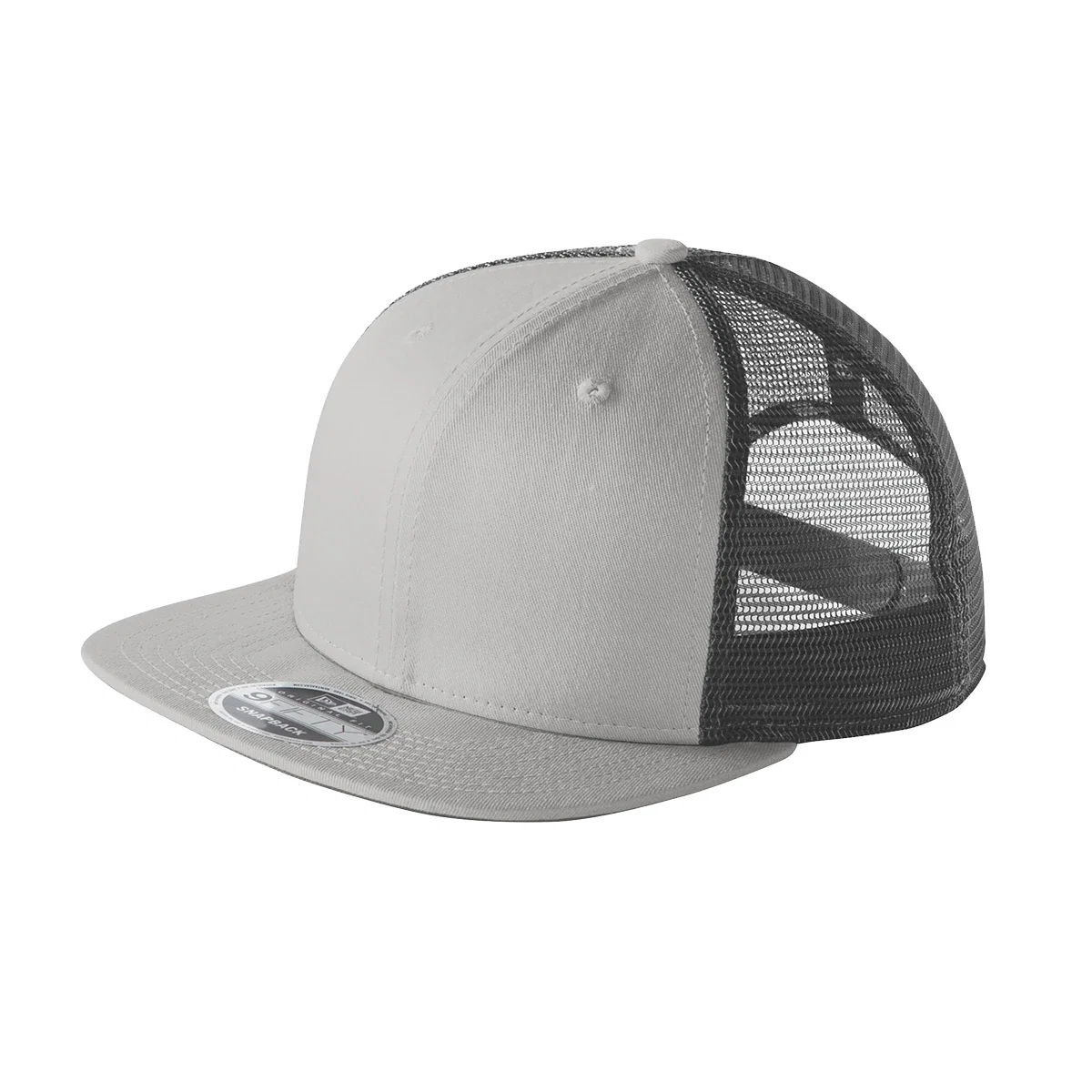 Side profile of the trucker style on a plain background