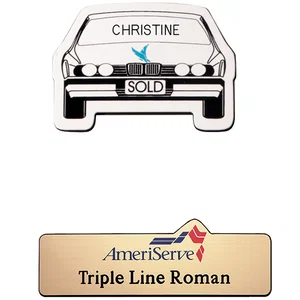 New Orleans Plastic Name Badge (Custom sized between 0 and 3 sq. in.)