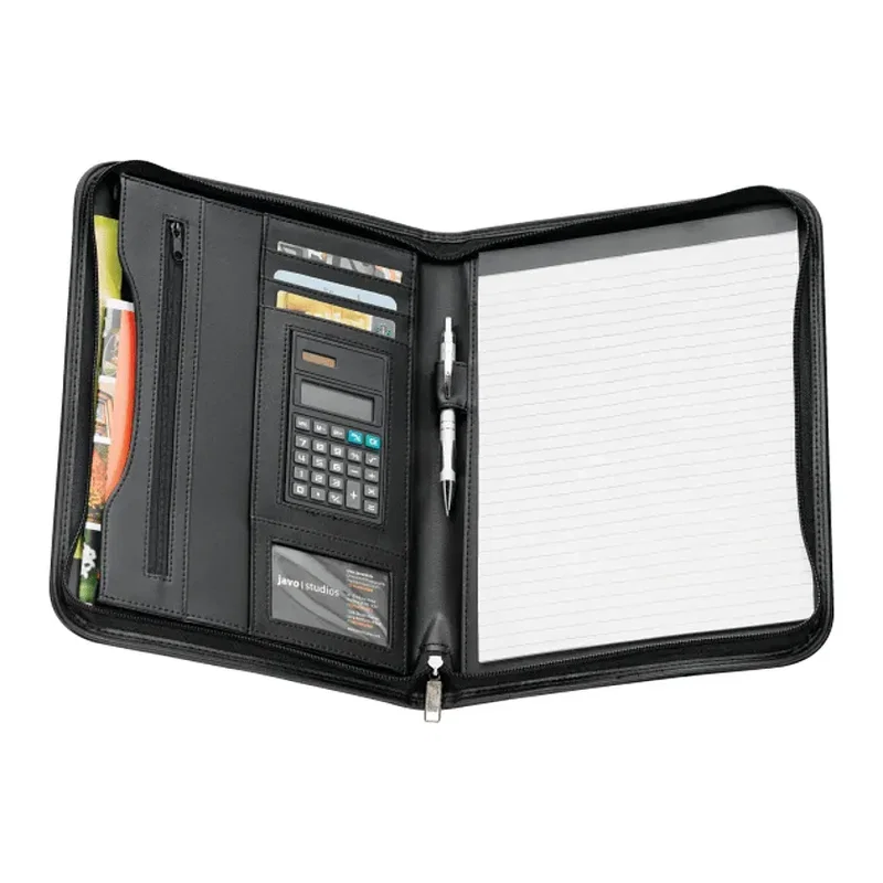 Custom New Yorker Padfolio with Solar Calculator — view 2