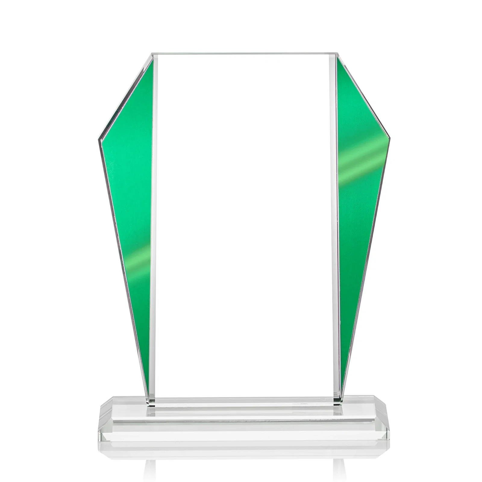 Promotional Starfire Crystal Award with Metallic Frame and Mirror Back, awards for employee recognition
