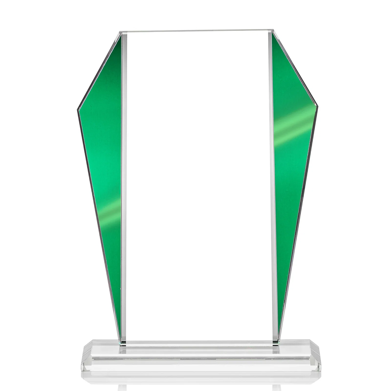 Promotional Starfire Crystal Award with Metallic Frame and Mirror Back, awards for service anniversary gifts