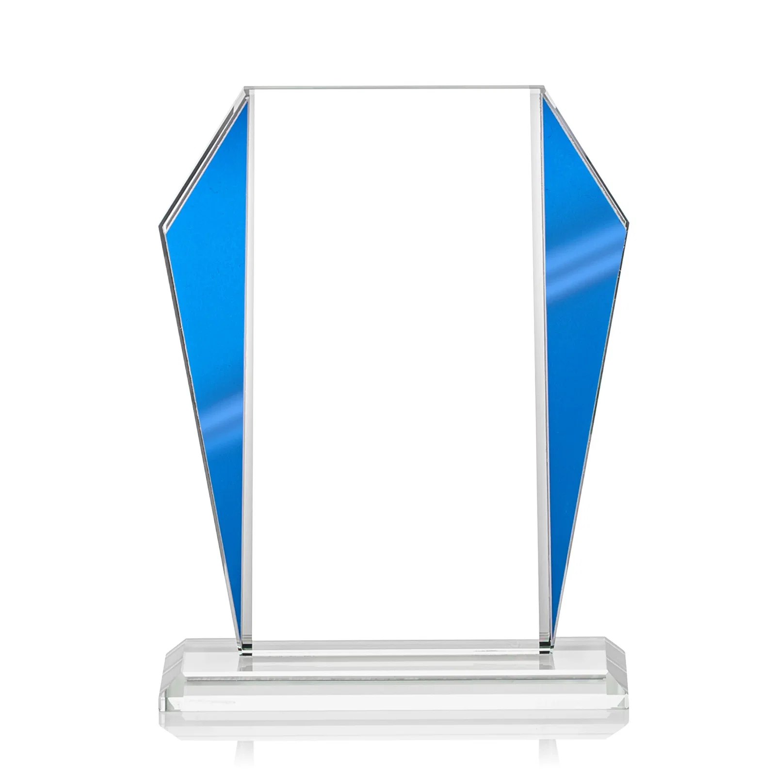 Promotional Starfire Crystal Award with Metallic Frame and Mirror Back, awards for sales achievement awards