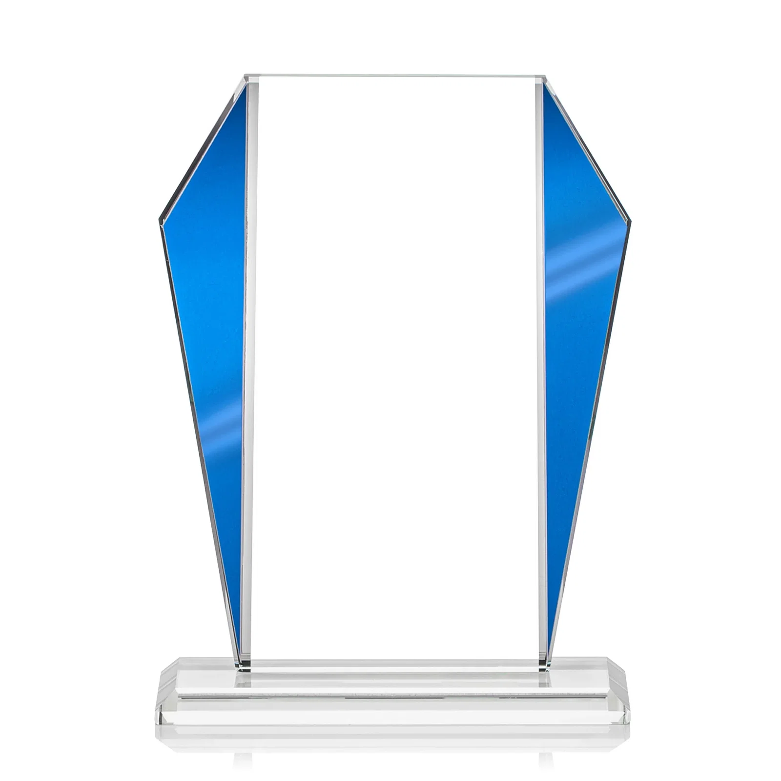 Promotional Starfire Crystal Award with Metallic Frame and Mirror Back, awards for retirement presentations