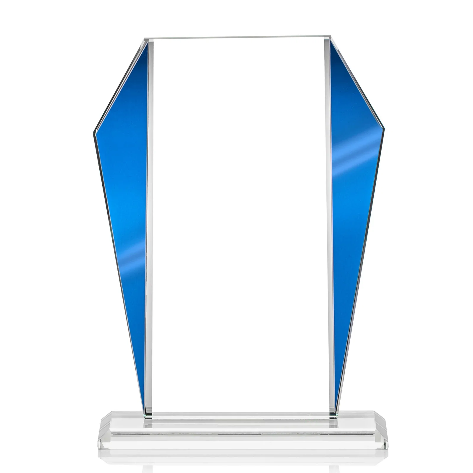 Promotional Starfire Crystal Award with Metallic Frame and Mirror Back, awards for team milestone celebrations