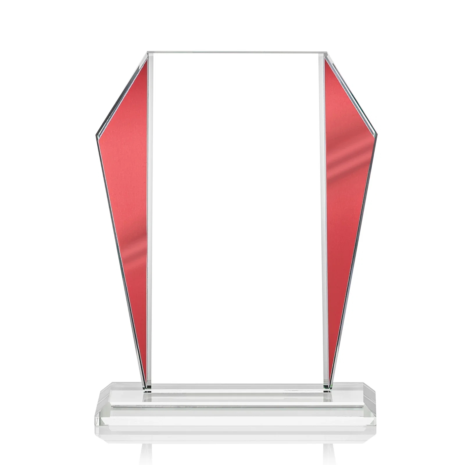 Promotional Starfire Crystal Award with Metallic Frame and Mirror Back, awards for donor appreciation
