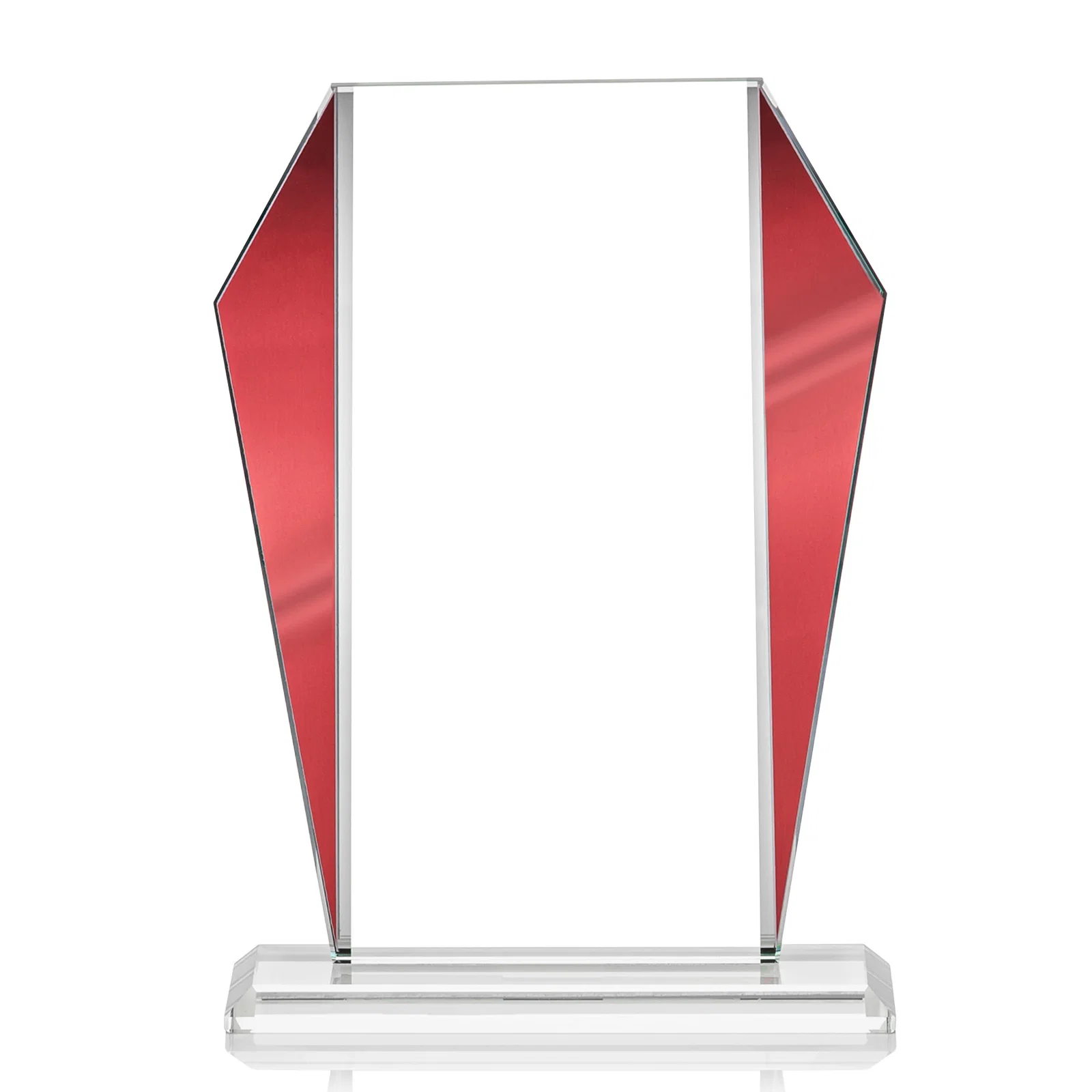Promotional Starfire Crystal Award with Metallic Frame and Mirror Back, awards for graduation ceremonies