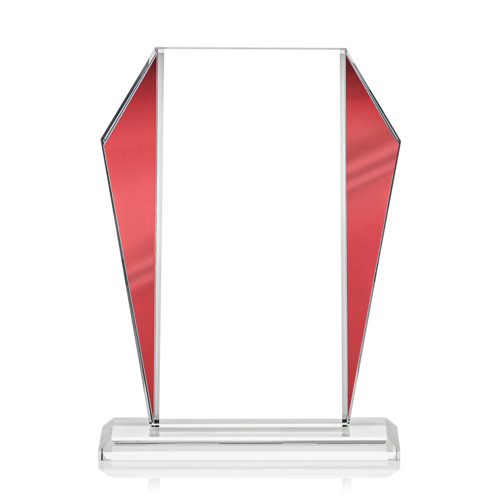 Promotional Starfire Crystal Award with Metallic Frame and Mirror Back, awards for safety achievement programs