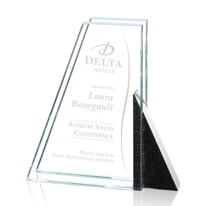 Starfire and Granite Triangle Award with Sloped Panels