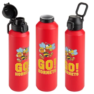 Nexus 27 oz Recycled Aluminum Bottle with Flip-Top Lid and Carabiner