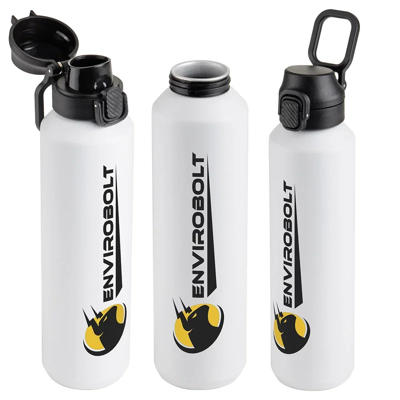 Group shot of the Nexus Recycled Aluminum Bottle lineup in multiple colors