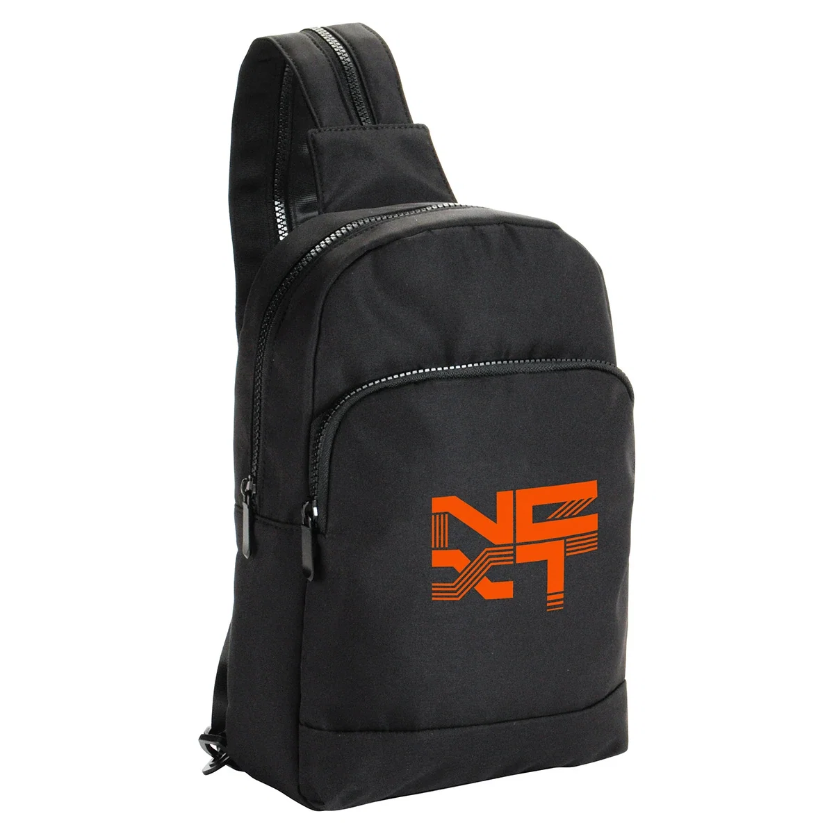 Side profile of the custom Nexus Split-Strap Sling Backpack
