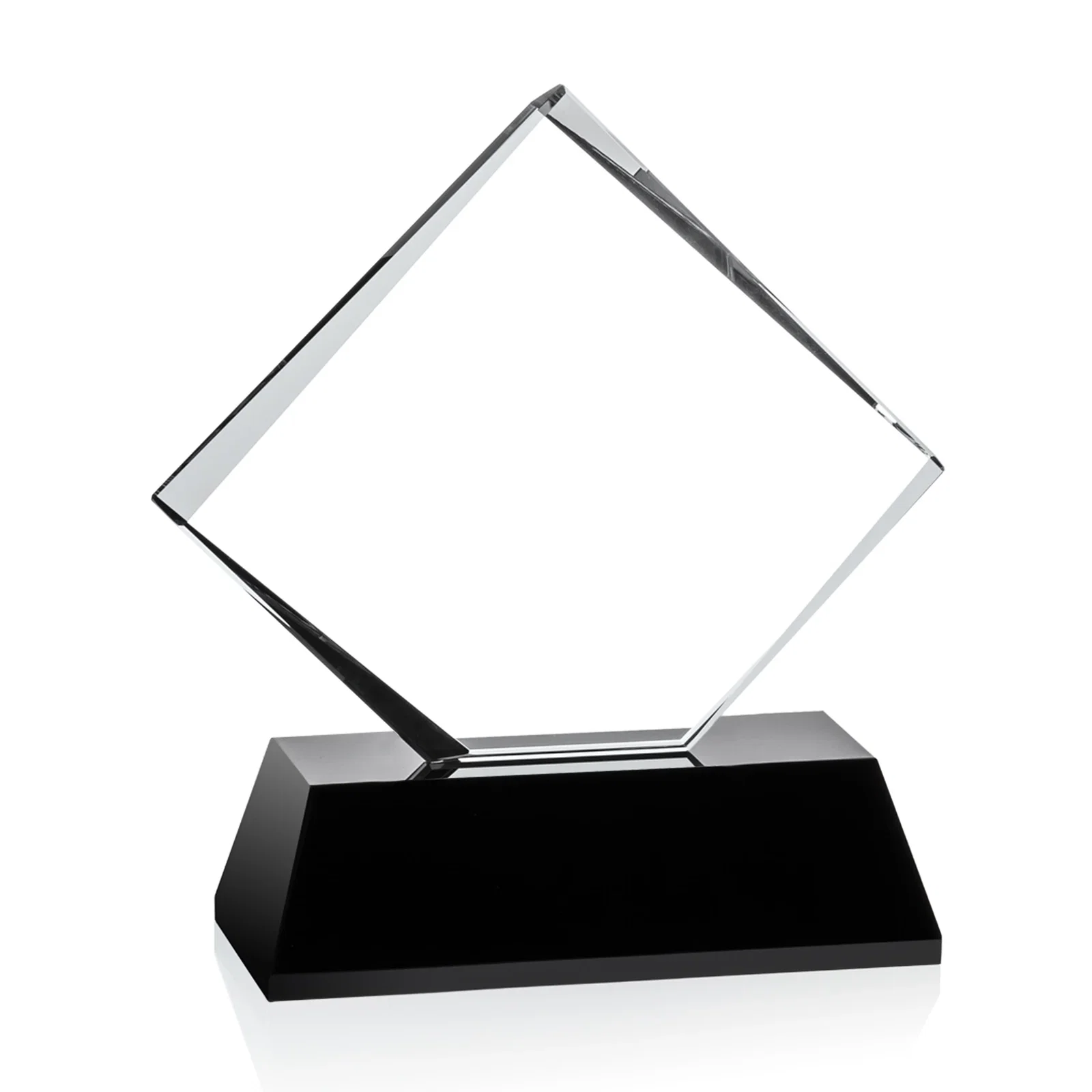 Custom Optical Crystal Diamond Award on White Crystal Base, awards for graduation ceremonies