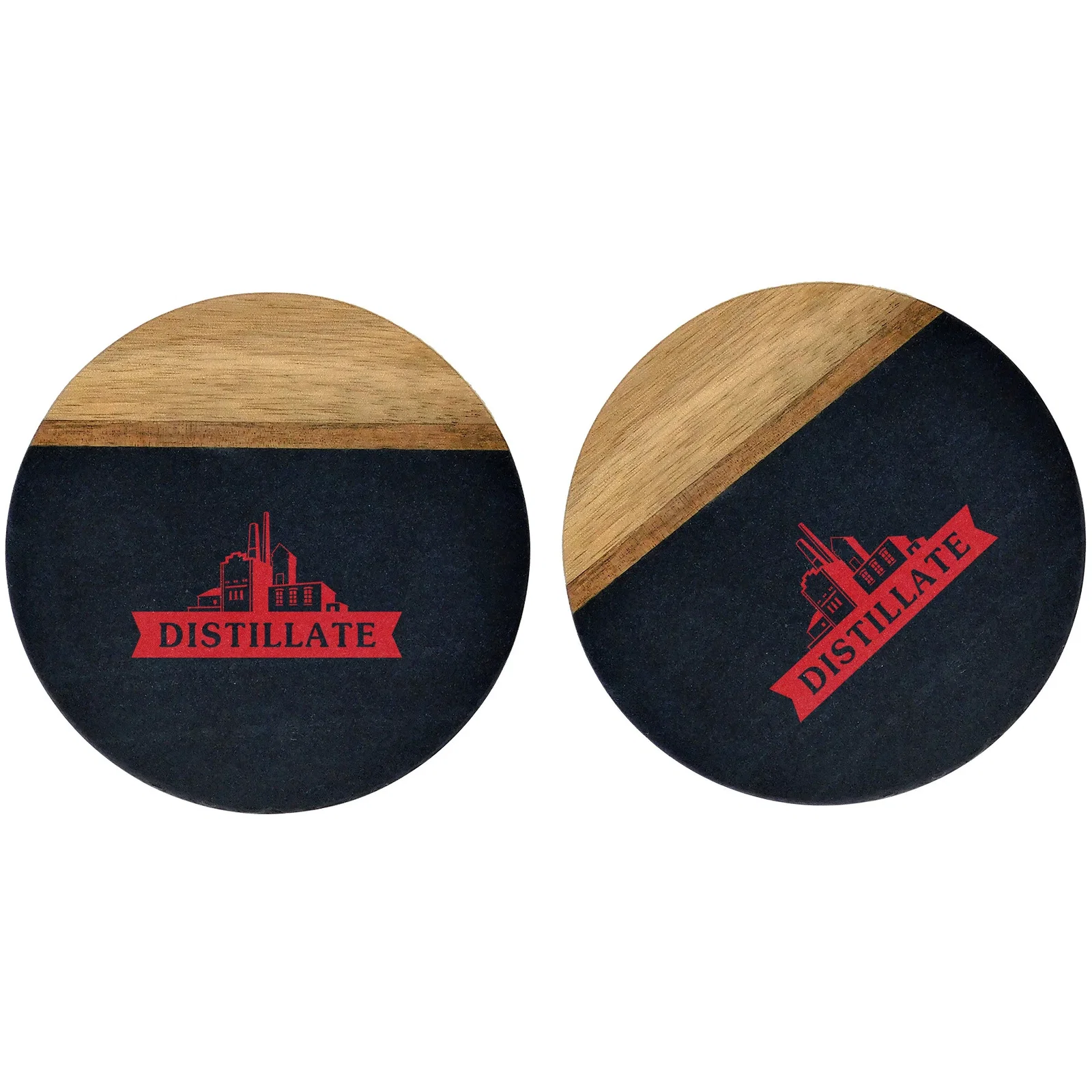 Nightfall 2 Pc. Slate & Acacia Wood Coaster Set — view 4