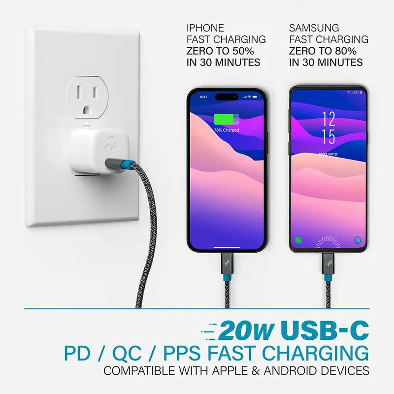 Nimble Wally Subnano 20W USB-C Wall Charger - White — view 6
