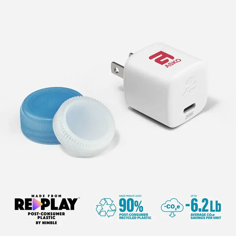 Nimble Wally Subnano 20W USB-C Wall Charger - White — view 7
