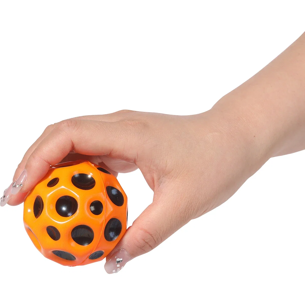 Nitro Super Bouncing Ball in use, bouncing off a hard surface
