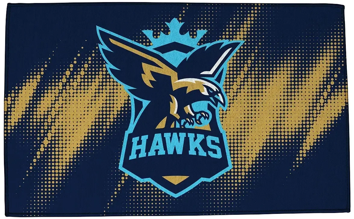 Non-Skid Tufted Indoor Rug, custom 19 by 31 inch dye-sub floor mat with a full-color branded logo