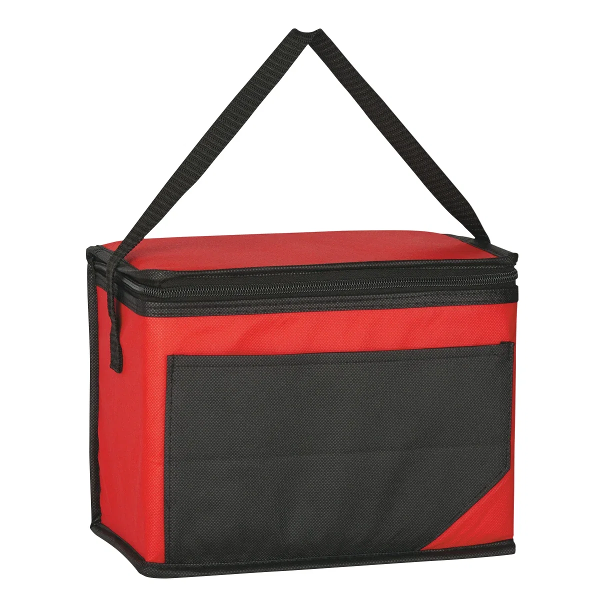Insulated interior revealed by the open zipper