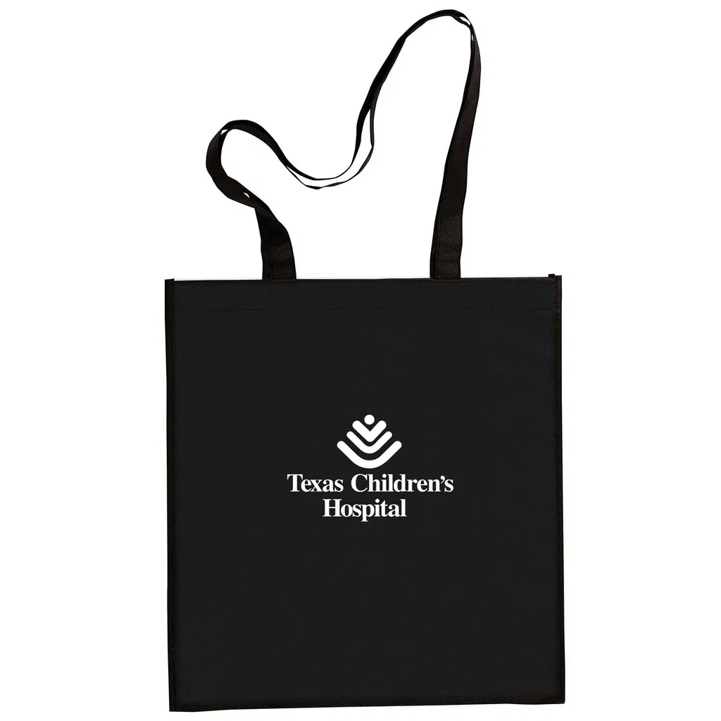 Non Woven Convention Tote — Black — view 4