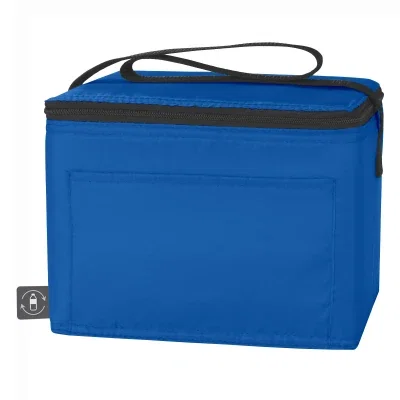 Personal size cooler packed for a workday lunch