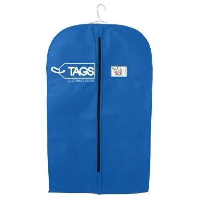 Non-woven garment bag standing thirty-nine inches tall