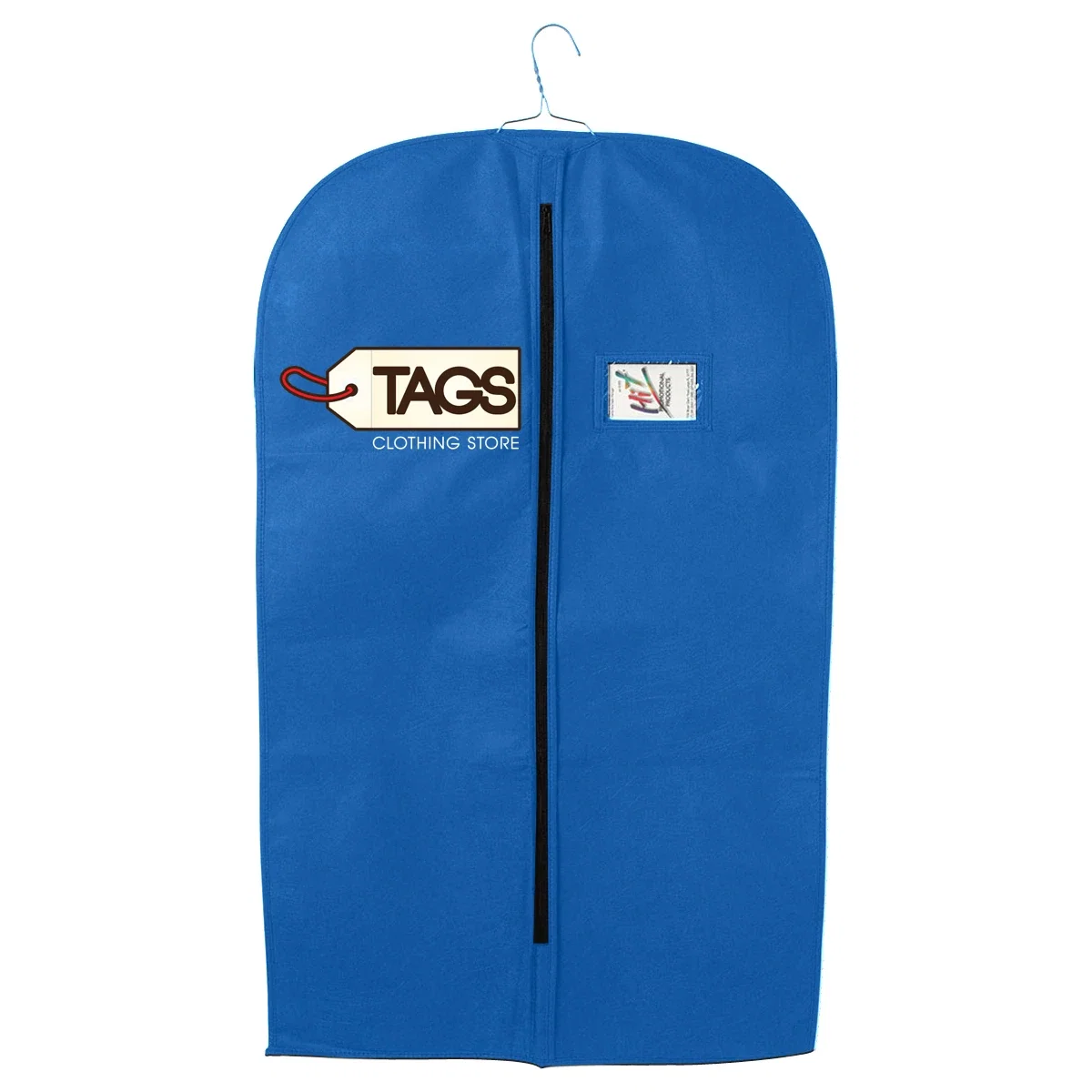 Bag hanging in a closet to protect a suit
