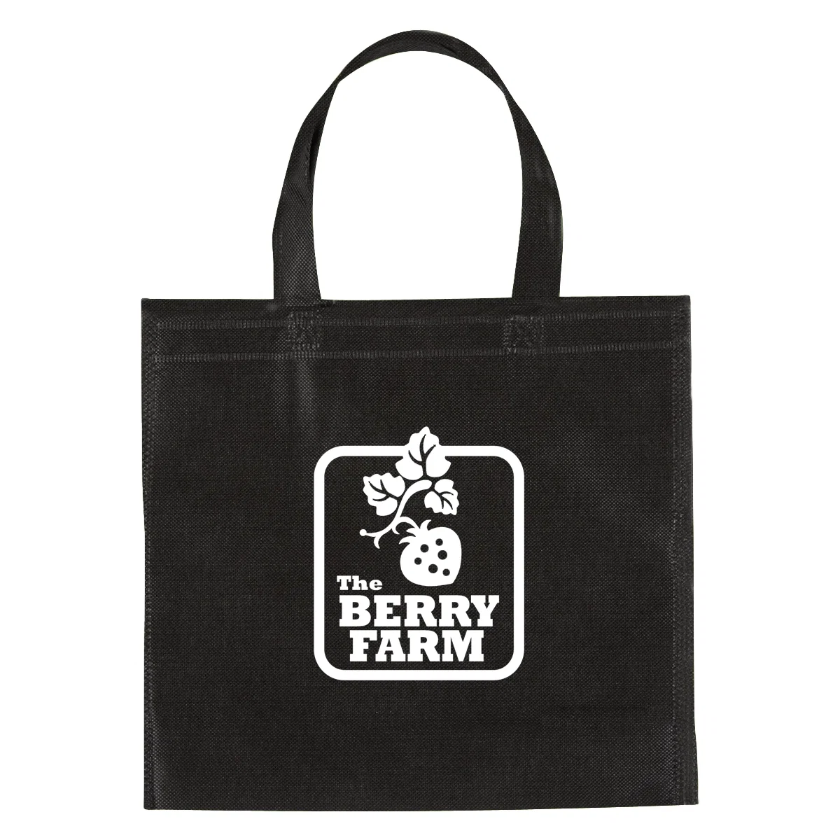 Black brochure bag with two shoulder length handles