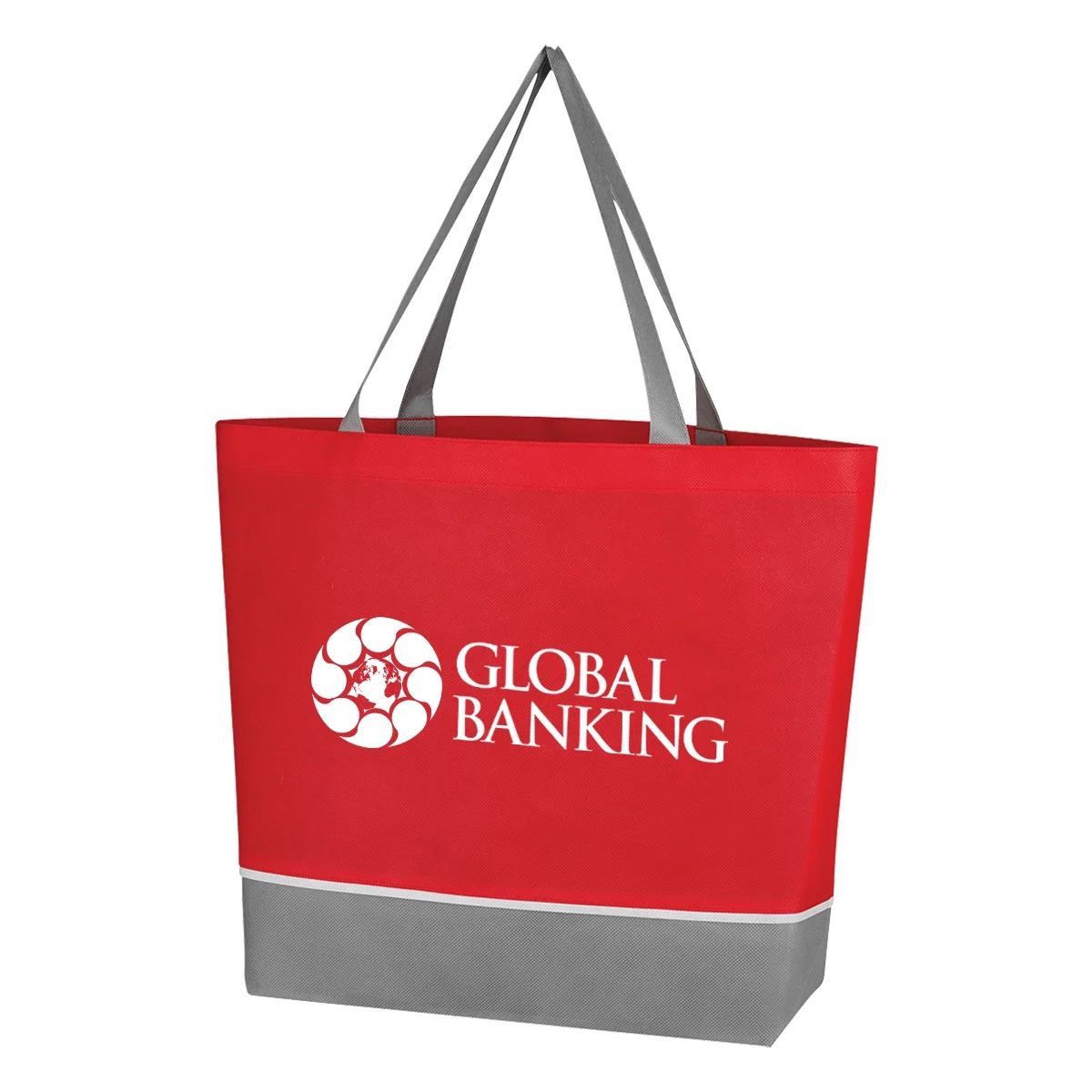 Large non-woven tote bag with long shoulder straps
