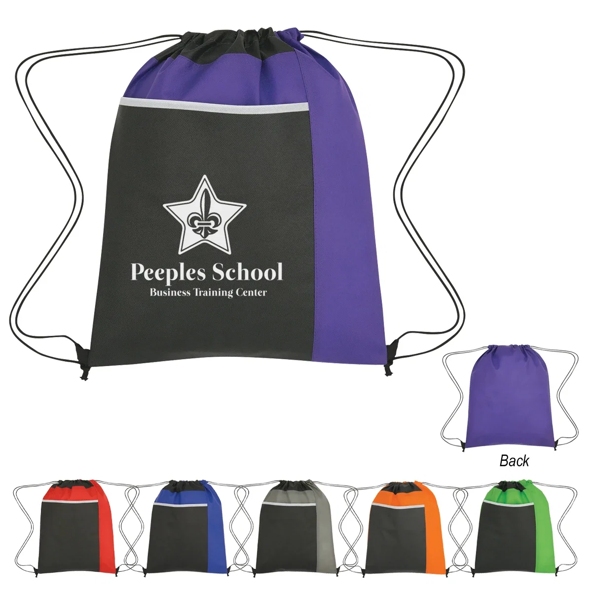 Storage room judged against the non-woven drawstring pack outer shape